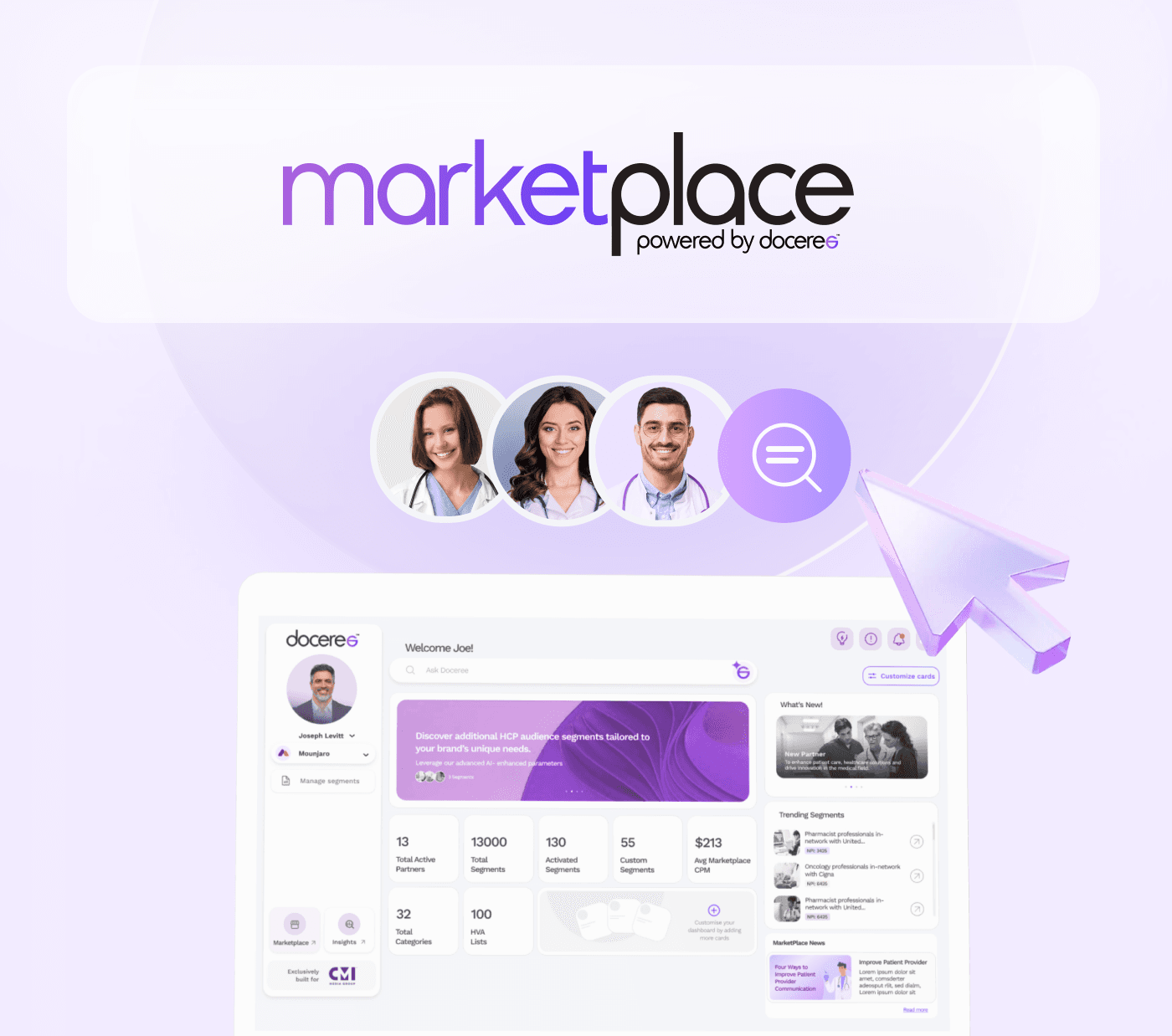 Doceree Marketplace dashboard